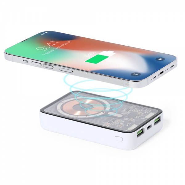 Magnetyczny bezprzewodowy power bank 5000 mAh, ładowarka bezprzewodowa 15W img