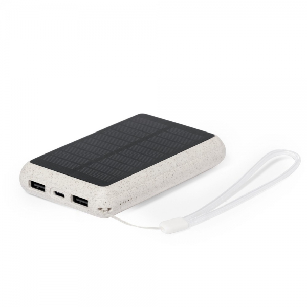 Power bank 5000 mAh ze słomy pszenicznej, ładowarka słoneczna img