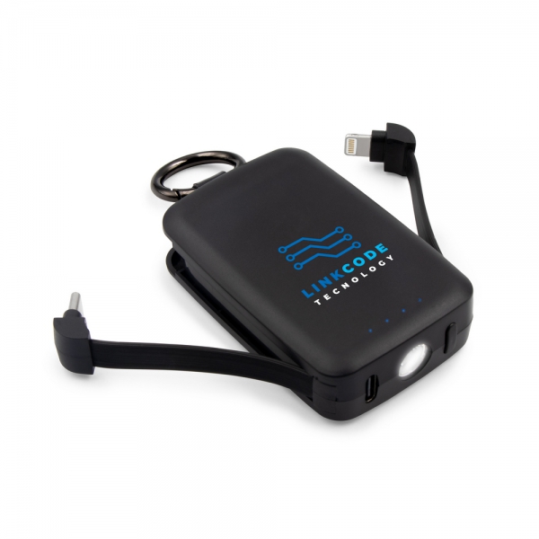 Power bank 4000 mAh, karabińczyk i lampka 1W | Dimetrice img
