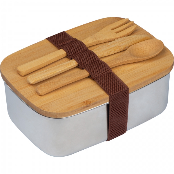 Lunch box ze sztućcami 950 ml