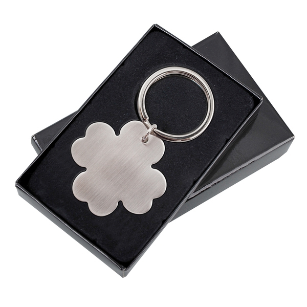 Brelok metalowy 4-leaf clover, srebrny img
