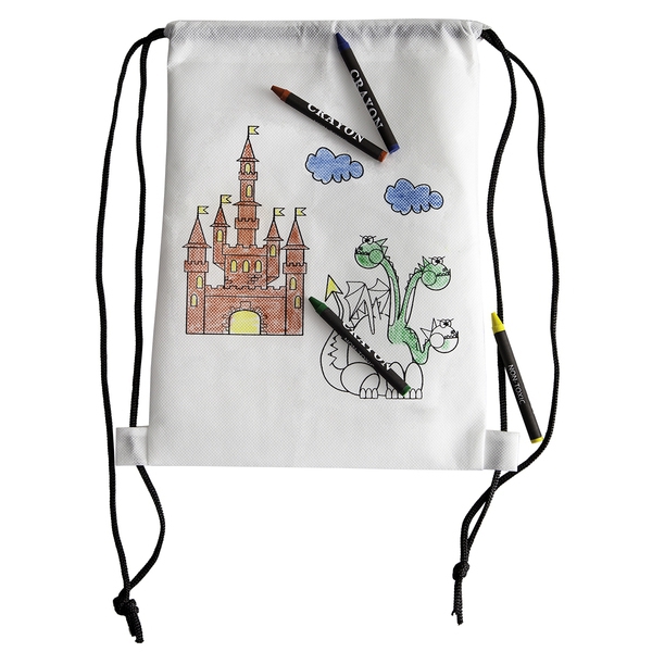 Plecak z kredkami White Line, biały img