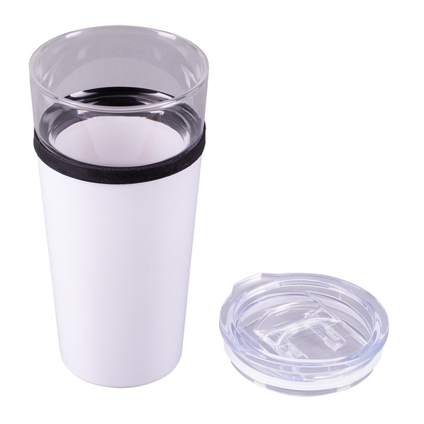 Kubek szklany Alpena 400 ml, biały img