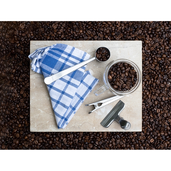 Zestaw miarka i klipsy do kawy Kaffi, srebrny img