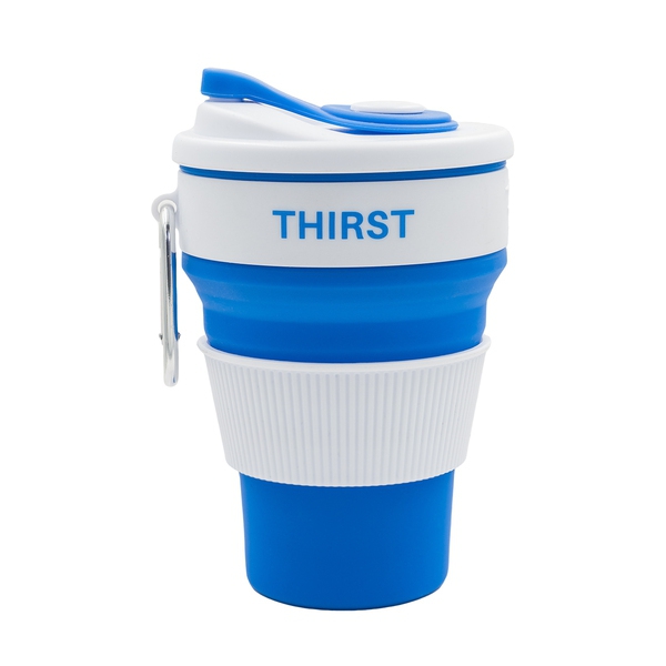 Kubek silikonowy Flexi 350 ml, niebieski img