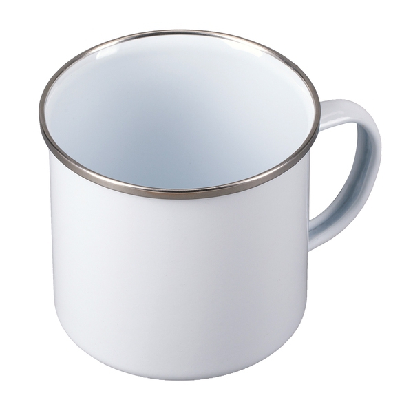 Kubek emaliowany z powłoką sublimacyjną Odis 500 ml, biały img