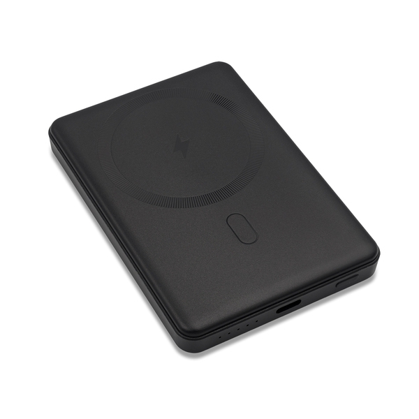 Magnetyczny bezprzewodowy power bank 5000 mAh Yuki, czarny img