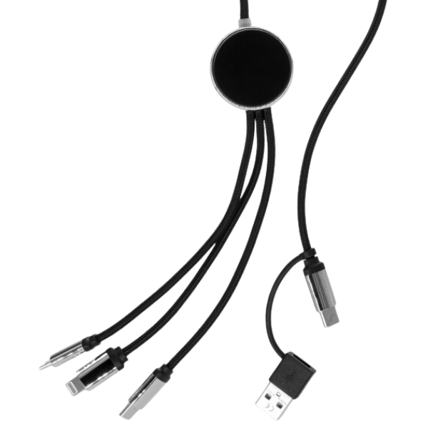 Kabel 4w1 z podświetlanym logo długi 120 cm img