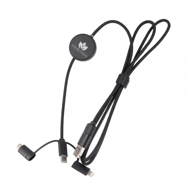Kabel 4w1 z podświetlnym logo - LH-ZM02 img