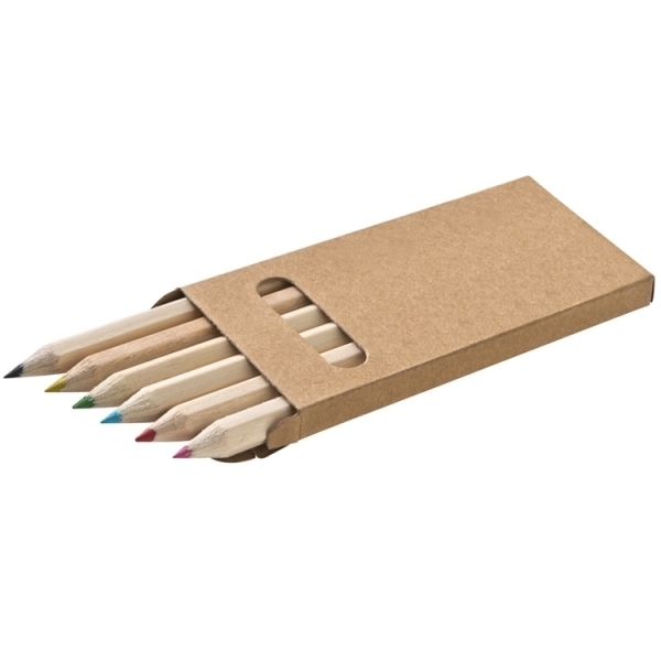 Kredki drewniane 6 kolorów MINI img