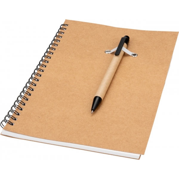 Notes A5 w linie z długopisem z tektury z recyklingu KENTWOOD img