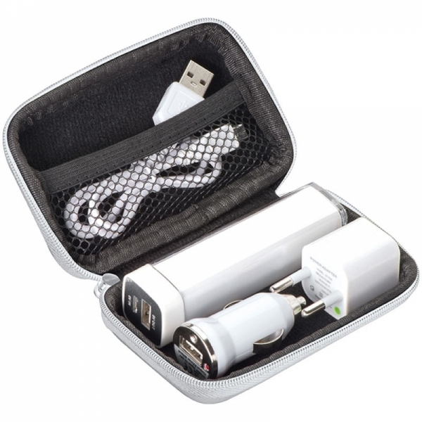 Zestaw podróżny power bank 2200 mAh i wtyczki EXETER img