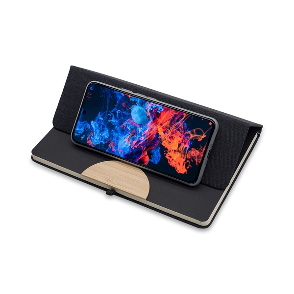 Zestaw notes z długopisem Fold, czarny img