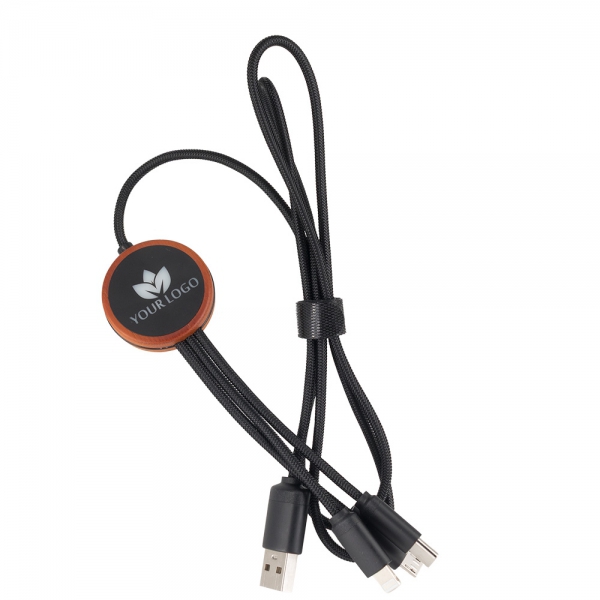 Kabel 3w1 z podświetlanym logo, LH-ZM04 img
