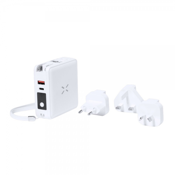Adapter podróżny, bezprzewodowy power bank 10000 mAh, ładowarka bezprzewodowa 15W img
