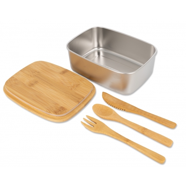 Lunch box ze sztućcami 1000 ml DIEST img