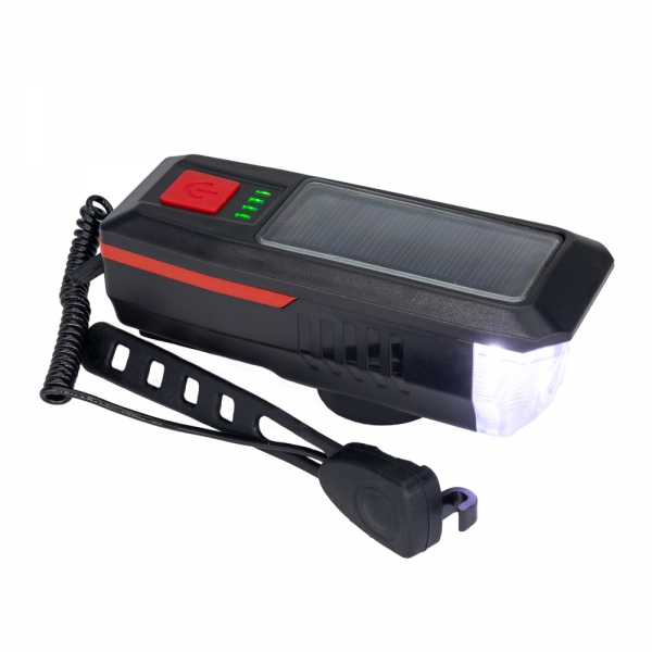 Lampka rowerowa solarna z klaksonem, MC-5 img