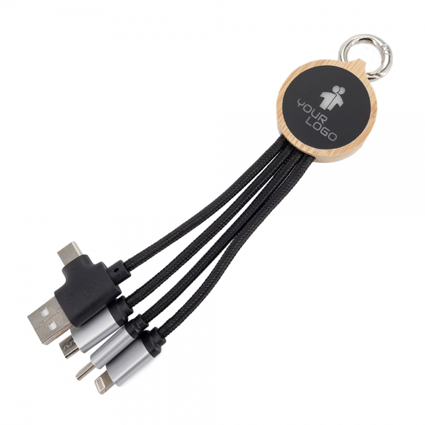Kabel 4w1 z podświetlanym logo, LH-ZMU05 img