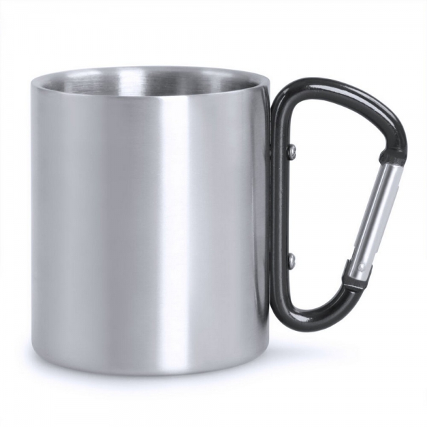 Metalowy kubek 210 ml z karabińczykiem img